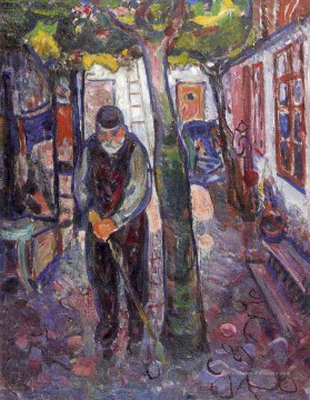 vieil homme à Warnemünde 1907 Edvard Munch Peinture à l'huile